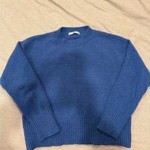 Mango Women's Blue Crew Neck Sweater
